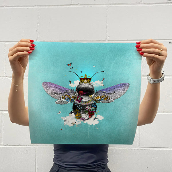 Blue Majestic Bee - Artist Proof